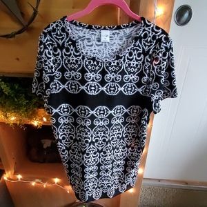 Beautiful black and white blouse